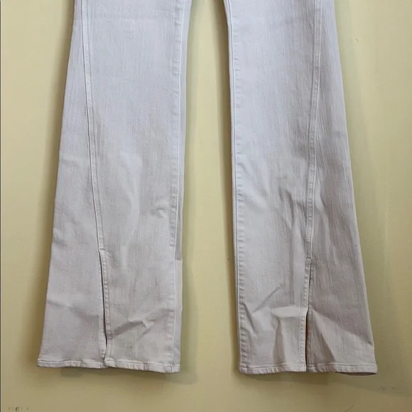 DL1961 Bridget Instasculpt High Rise Bootcut Hem Split Jeans Ecru Size 26 - Picture 6 of 17